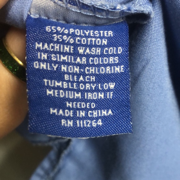 Blue scrub top nurse medical uniform 2 pockets xs - Picture 10 of 10